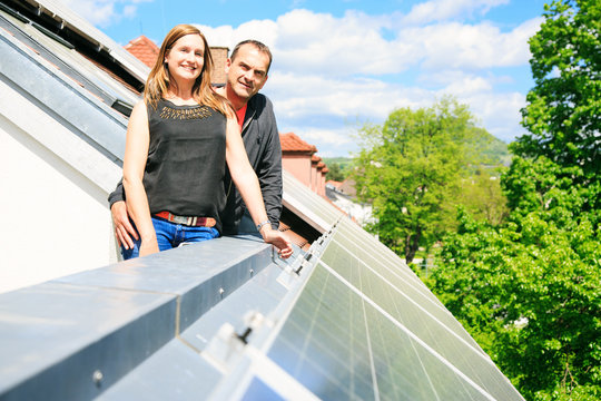Home Owners Are Happy With Solar Panels On His Roof