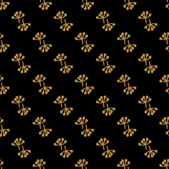 Seamless pattern with hand drawn floral element