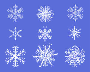 Fototapeta na wymiar Snowflake white vector