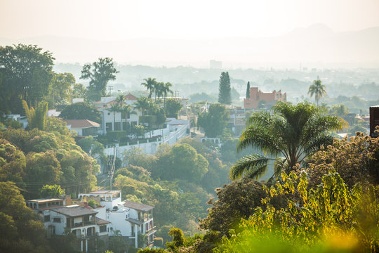 Beautiful Cuernavaca city landscape with houses