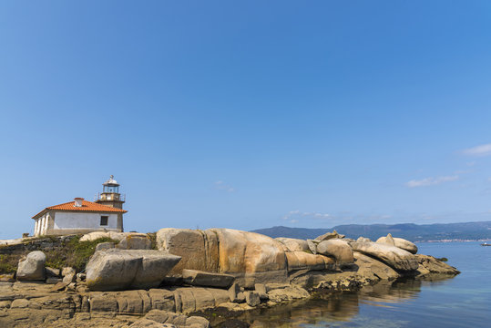 Lighthouse of Illa de Arosa (Pontevedra, Spain).