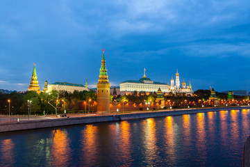 View of the Kremlin at night