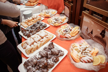 Sweet table with fruits