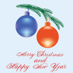 Christmas New Year greeting card - 185692858