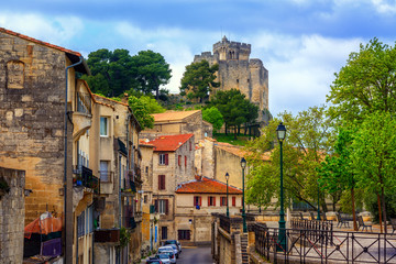 Medieval old town and castle of Beaucaire, France