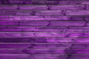 Background of purple painted wooden boards, painted wood texture