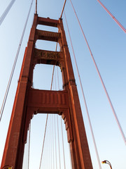 Golden Gate Bridge structure - San Francisco, California, CA, USA