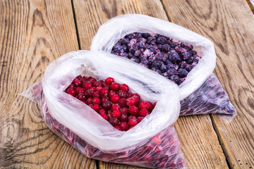 Natural vitamins.Frozen sweet garden berries