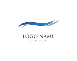 Water Wave symbol and icon Logo Template