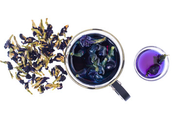 Organic blue flower tea