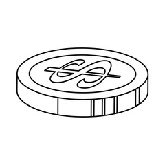 coin money isolated icon vector illustration design