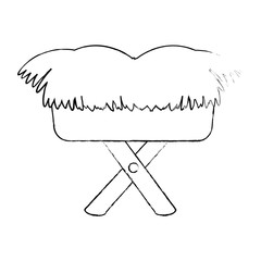 cradle of straw isolated icon vector illustration design