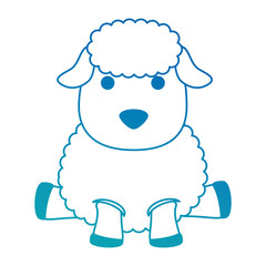 cute sheep character icon vector illustration design