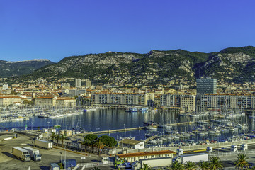 Harbor area of Toulon in southern France