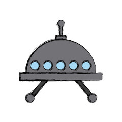 UFO spaceship symbol icon vector illustration graphic design