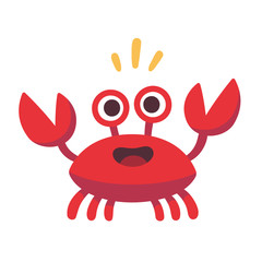 Cute cartoon crab © sudowoodo