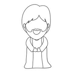cute saint joseph character vector illustration design