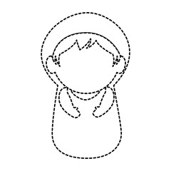 Fototapeta premium jesus baby avatar character vector illustration design