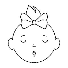 baby girl avatar character vector illustration design