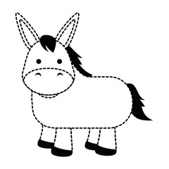 cute mule character icon vector illustration design