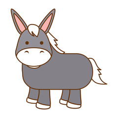 cute mule character icon vector illustration design