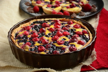 cranberry and blueberry tart