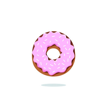 flat vector image of donut