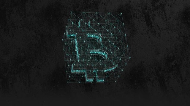 Cripto currency bitcoin. Global internet worldwide. Abstract Matrix Background. Binary Computer Code. Motion Tech Background.