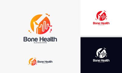 Bone Health logo designs concept, Bone Traetment logo template vector