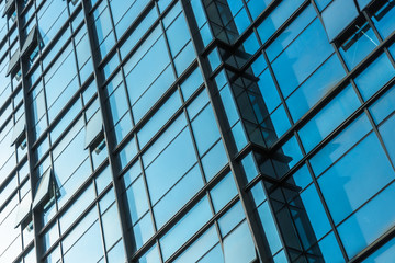 detail shot of modern business buildings in city