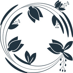 Beauty Spring Flower Design. Clip Art with Tulip.