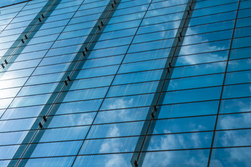 detail shot of modern business buildings in city