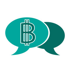 Blockchain Bitcoin Crypto currency sign icon