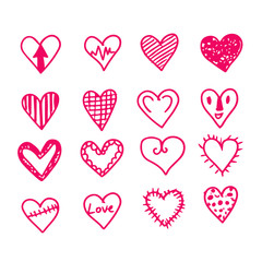 hearts icon design