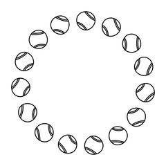 tennis balls circle emblem image vector illustration design 