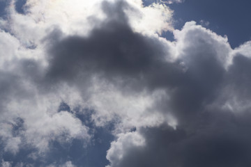 sky with clouds and sun