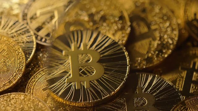 View Through Magnifier on Bitcoin Model Pile Macro