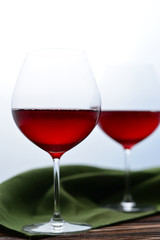 Two glasses of red wine