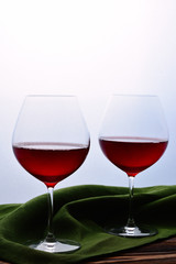 Two glasses of red wine