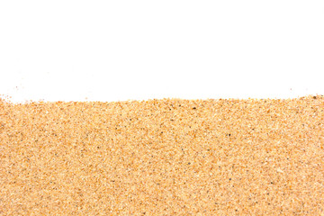 Sand isolated on white backgrounds