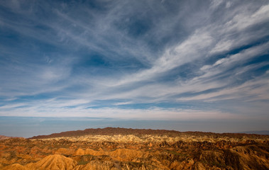 scenery of Danxia Landform Geological Park in Zhangye, China