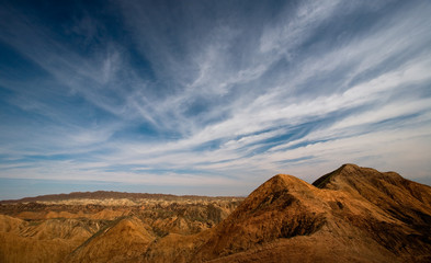 scenery of Danxia Landform Geological Park in Zhangye, China