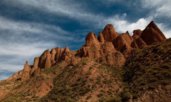 the landscape of Yardan Landform (devil city) in Zhangye, Gansu, China