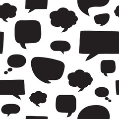 Seamless pattern with speech bubbles. Texture for wallpaper, fills, web page background.