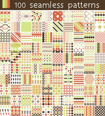 100 Vector Pattern. Endless texture for wallpaper, fill,  web page background, surface texture.