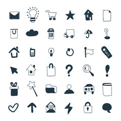 Collection of hand drawn icons. Vector illustration for your cute design.