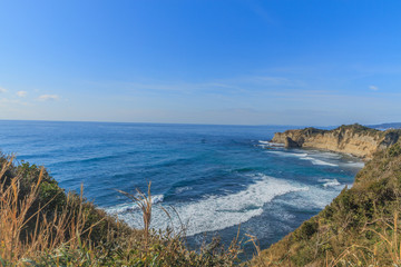 冬の太平洋の風景