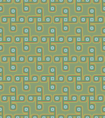 Geometrical color ornament in Aztec style.