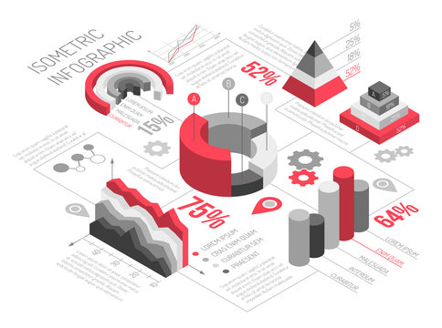 Isometric Geometric Solid Infographics