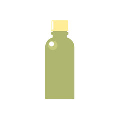 Green bottle with yellow cap